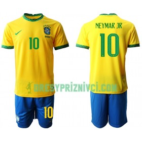 Fotbalový Komplet Brazílie Neymar JR 10 Dětské Domácí 2020 Krátký Rukáv (+ trenýrky)